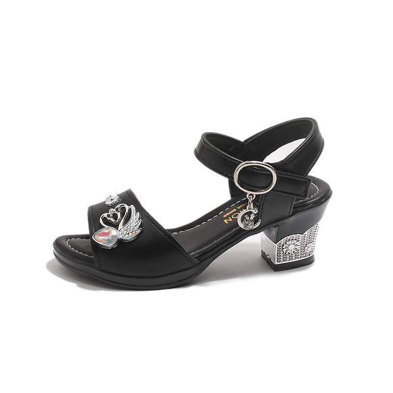 

New Girls sandals for children new style for summer shoes for middle and large children high heels 26