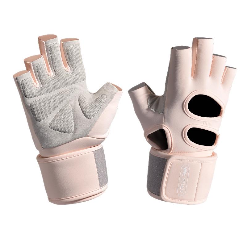 

1 Pair Weight Lifting Gloves Workout Gloves With Wrist Ergonomic Support Workout Weightlifting Fitness Training Pull-Ups Breathable As Well As розовый