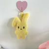 Rabbit Plush Toy Keychain Fluffy Sweetheart Pink Cartoon Keychain Cute Stuffed Toy Couple Keychain Backpack Car Key Pendant