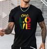 Bob Marley One Love T-Shirt Jamaican Reggae Printed Short Sleeve Tee Mens Womens