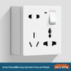 International Electrician 86 Type Surface Mount 8-Hole Socket CN Plug (adapter Included)