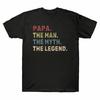 Unisexs Myth Vintage The Father TShirt Tee The Legend Unisex Gift Retro The Papa