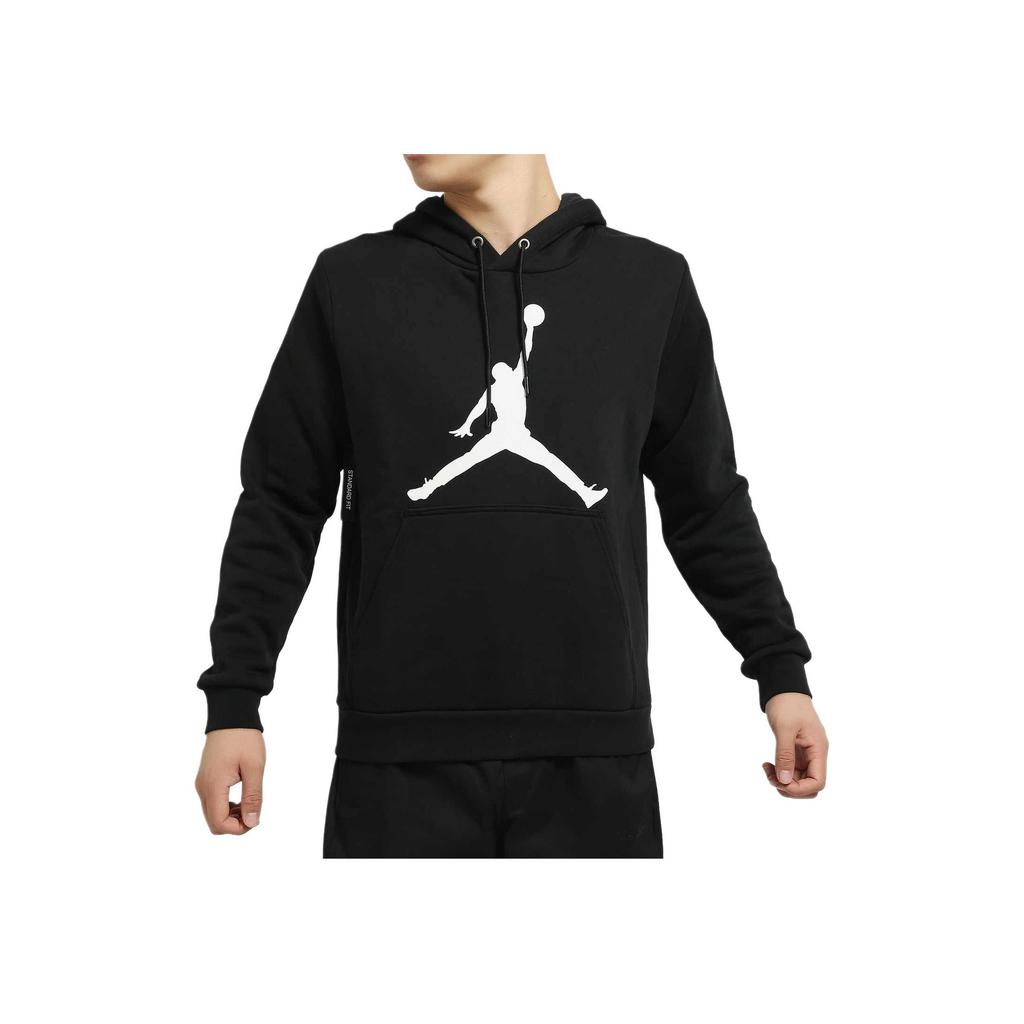 Jordan Jump Man Logo Print Fleece Sports Training Hoodie Men Tops Black BQ9236-010