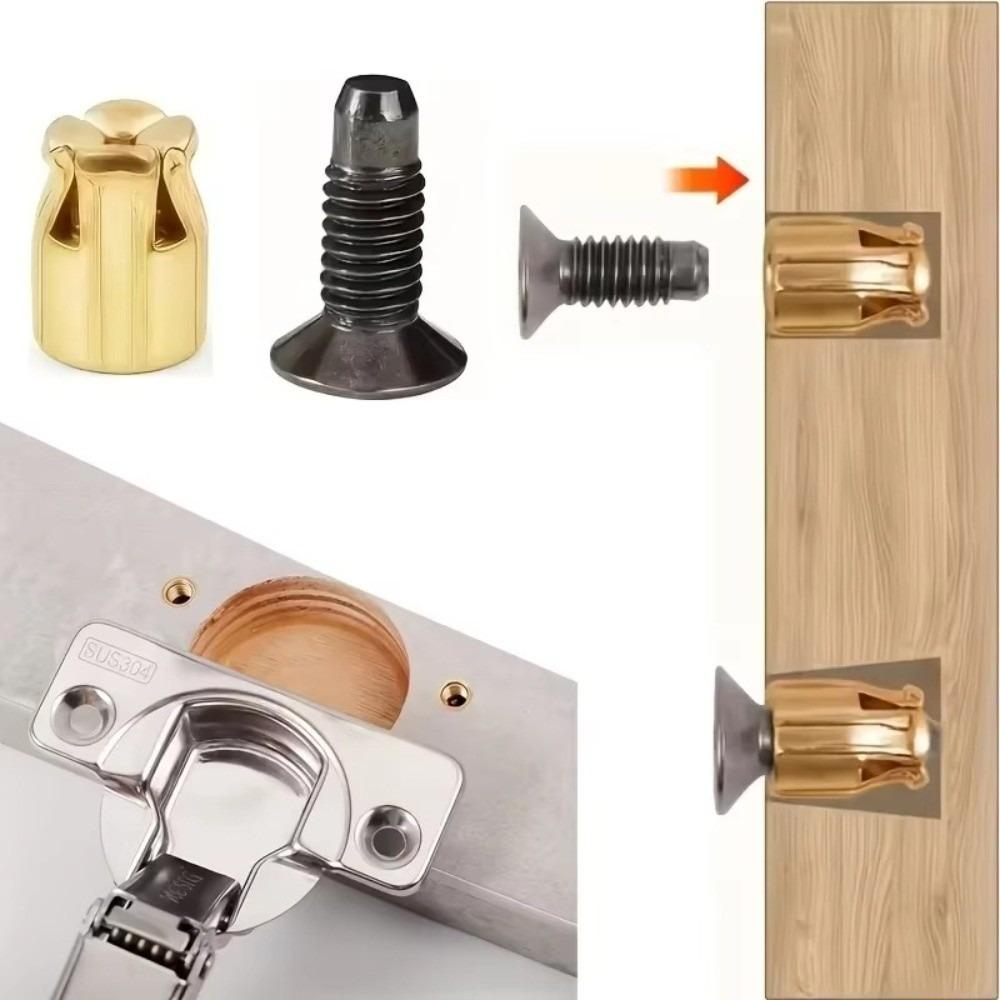 10 Sets Cabinet Door Fix Metal Fastener Inserts Furniture Door Fix Inserts Furniture Door