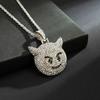 Hot Selling Little Devil Expression Pendant with Zircon Hip Hop Necklace Accessories