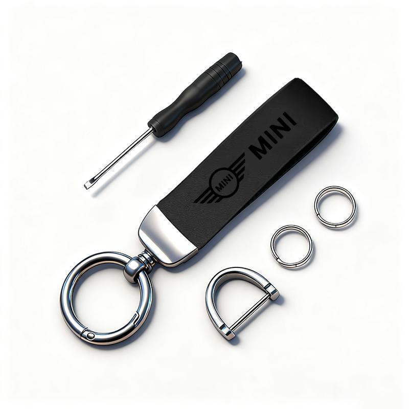 Car Hot Stamping Badge Keychain Zinc Alloy Keyring Accessories For MINI WORKS P One Cooper JCW R60 R59 R58 R57 R56 R55 R53 R52 F55