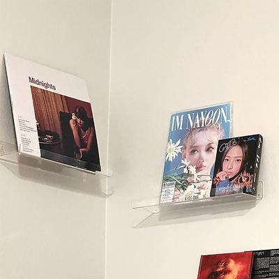 Raft pentru discuri de vinil transparent Suport pentru montare pe perete Suport pentru discuri acrilic pentru album Afișează-ți Lp-ul zilnic pentru decorarea casei