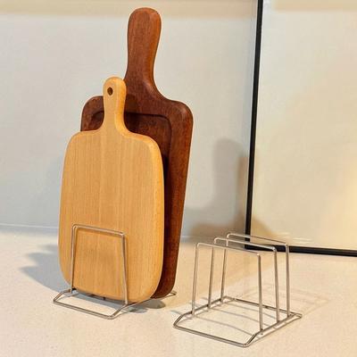 Stainless Steel Cutting Board Storage Rack Non-Slip Bakeware Organizer  Kitchen Storage