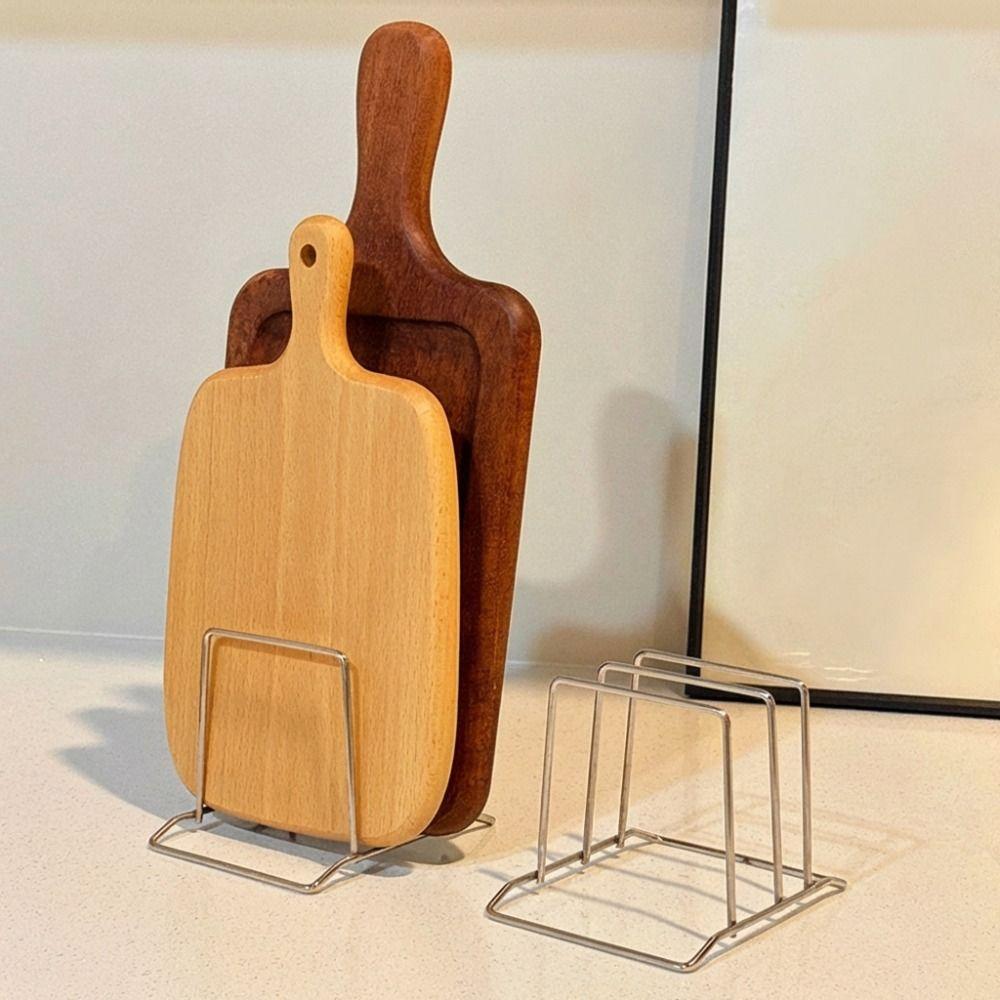 Space Saving Cutting Board Storage Rack Non-Slip Pot Pan Lid Holder  Kitchen Storage