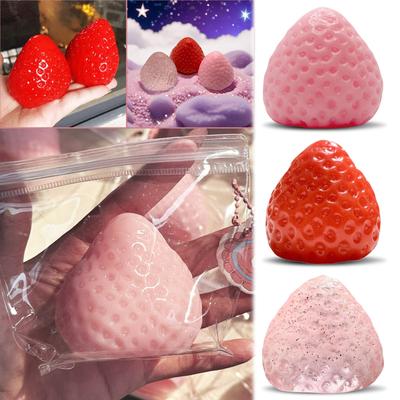 Brinquedos Taba de Morango Feitos à Mão, Brinquedos de Morango Fofos, Brinquedos de Morango Kawaii