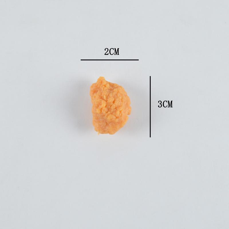 PVC Fake Food Keychain: Fried Chicken, Wings, Fries, Popcorn Chicken Pendant Model