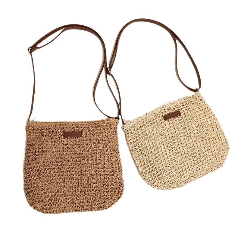 Straw Knitted Purses and Handbags Women Shoulder Bags Straw Woven Side Bag for Ladies Woman Handbag Beach Bag
