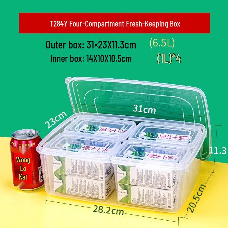 Multi-Compartment Microwave-Safe Food Storage Box