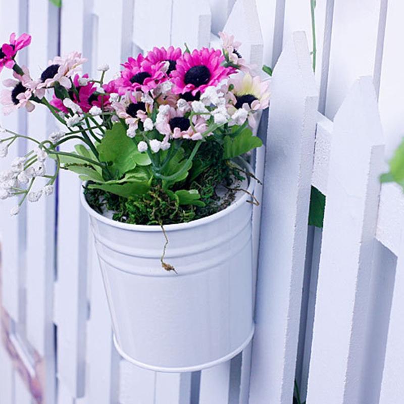 Metall Kleiner Garten Pflanztopf Vase Hängender Gartenpflanzer Balkon Pflanzgefäße Eimer für Ideal für den für Kreative Gärtner