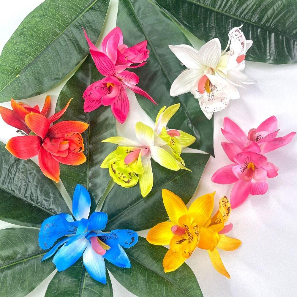 Flower Orchid Duckbill Clip Cloth Korean Style Hairpins Simulation Flower Hair Clip  Seaside