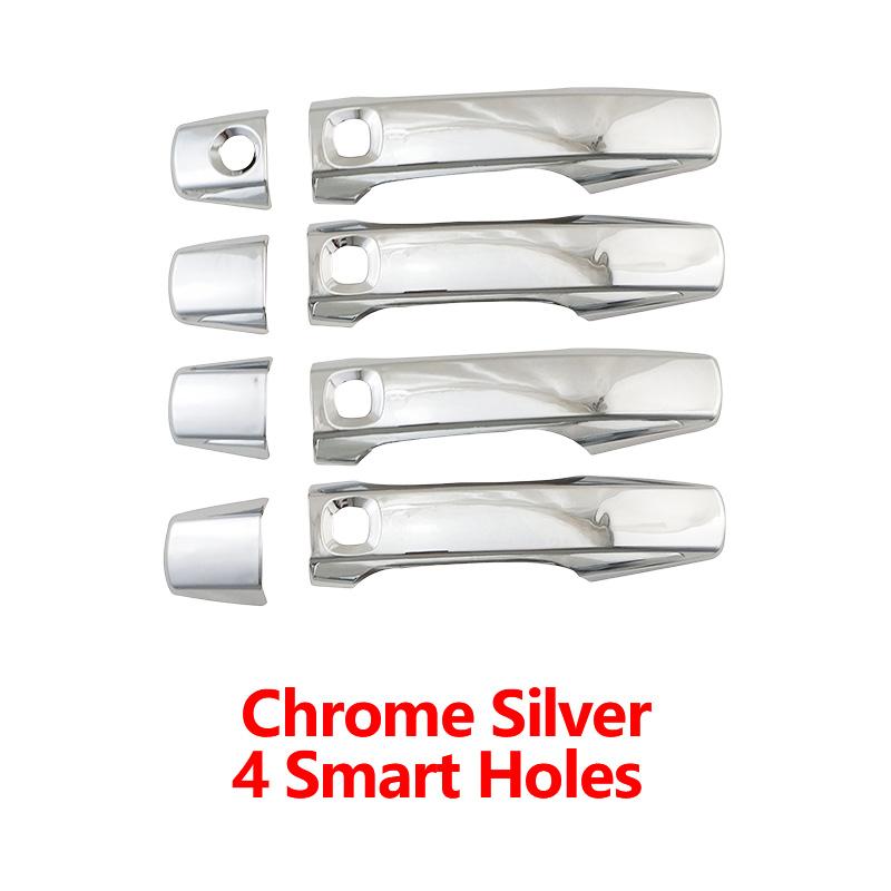 Door Handle Cover For Lexus LX570 2008-2015 Carbon Fiber Chrome Silver Glossy Black Car Accessories Decoration Exterior Stickers