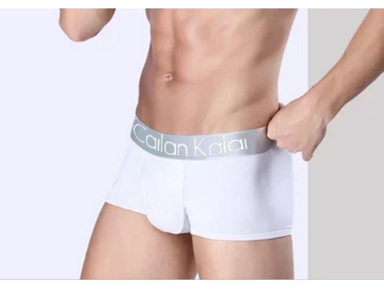 

ZKIICK Мужские дышащие модальные боксеры-слипы – Молодежный стиль средней посадки L белый