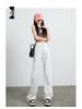 Women's High Waist Wide Leg White Jeans - Small Size, Slimming, Floor-Length