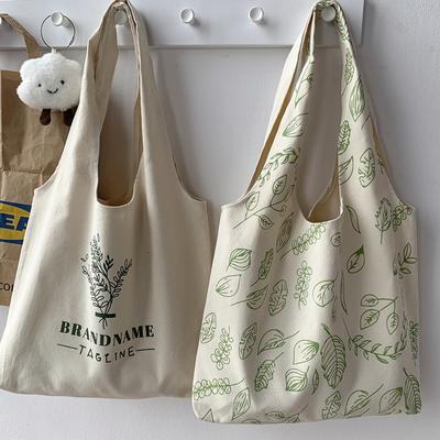 Borsa da donna in tela, borsa estiva da donna, borsa a tracolla, grande capacità, portatile, per studenti in classe, borsa da scuola