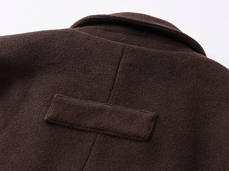 Men's Plus Size Woolen Windbreaker - Autumn/Winter British Style Korean Casual Jacket