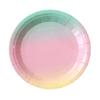 Disposable Rainbow Paper Plates and Cutlery Set for Parties and Dinner