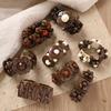 Female Bohemian Retro Coconut Shell Bracelet with Ethnic Style Beaded Charm Bracelet