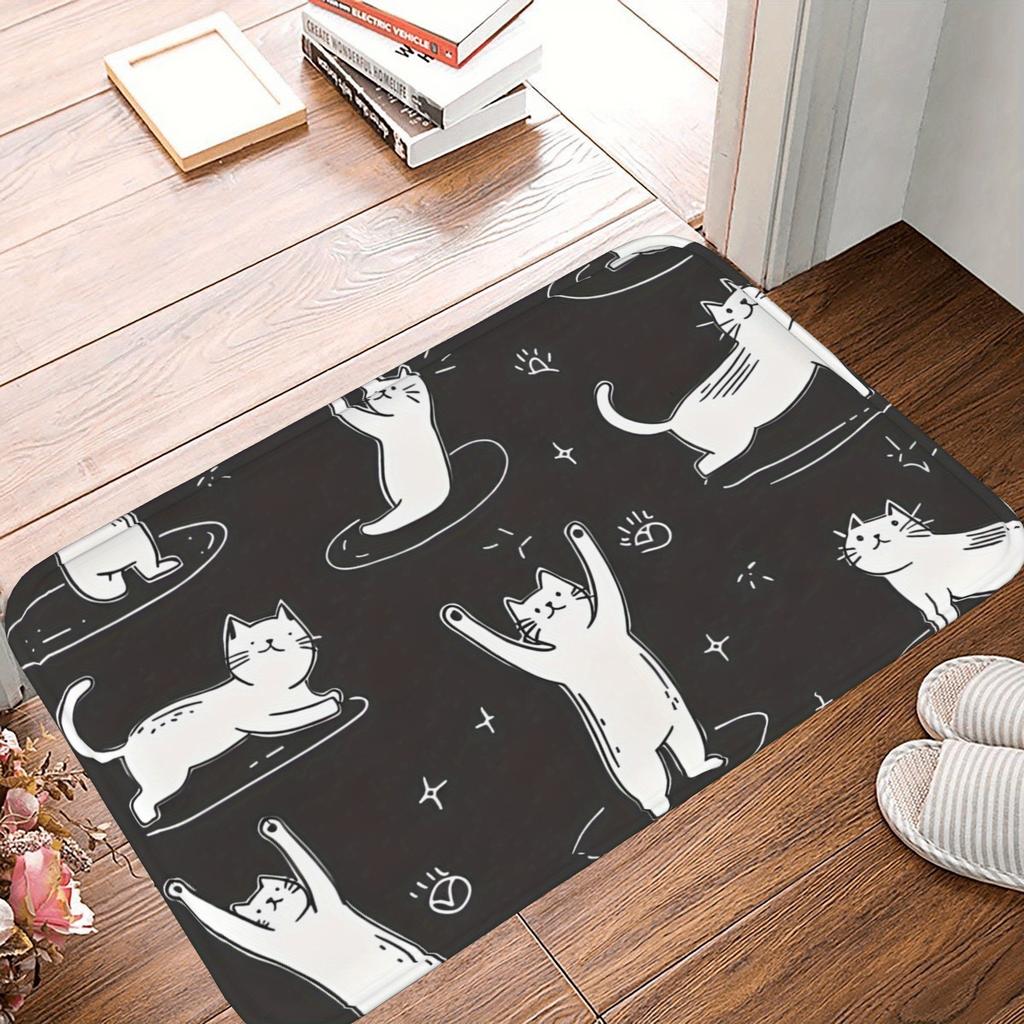 1PC Wild West Cowboy pattern Kitchen Rug Non-Slip Door Mat Pop design Bathroom Rug Bath Mat Carpet for Home Sink Laundry Decor