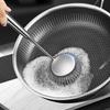 Professional Stainless Steel Scrub Cleaning Brush with Comfortable Handle