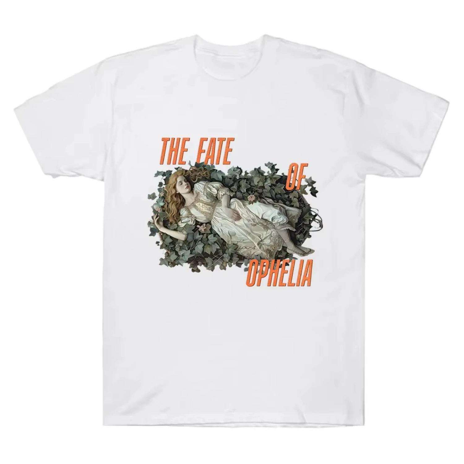 

Unisex Cotton Casual Clothing The Fate of Ophelia TS The Life of A Showgirl Album T-shirts Casual Summer Short Sleeve Tops Tees S чёрный