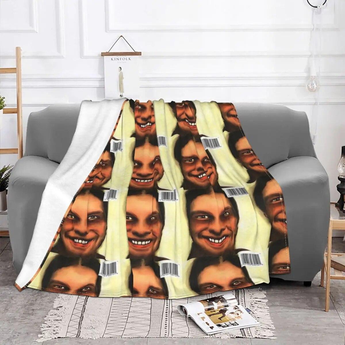 

Одеяла Aphex Twin I Care, потому что вы делаете, фланелевые украшения, многофункциональные легкие тонкие пледы для дивана, одеяла 75x100cm 30x40in