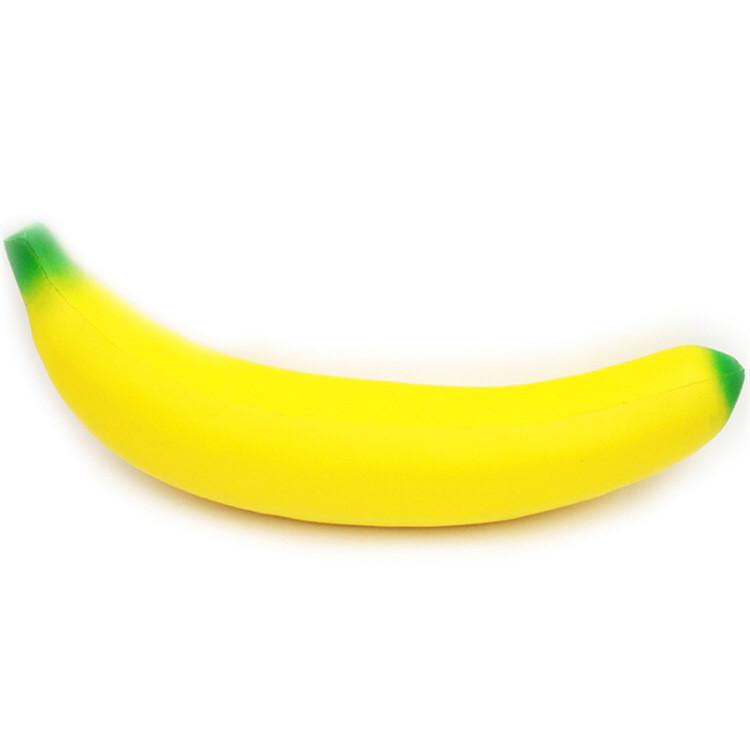 Pu Foam Banana Stress Relief Toy With Realistic Fruit Design For Kids And Adults