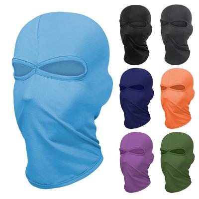 Pasamontañas de 2 agujeros Máscara facial para motocicleta Pasamontañas para casco de moto Capucha para esquí Cuello Máscara facial completa Protector facial a prueba de viento Máscara de motero para hombre