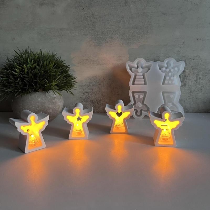 Flexible Silicone Mold Nightlight Molds Creative Project Moulds Silicone Texture for Creating Detailed Angel Decorations