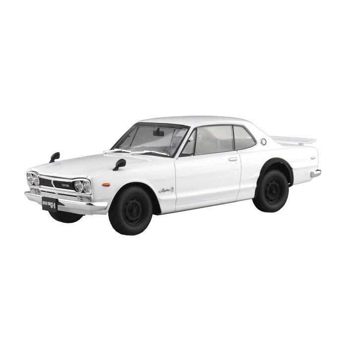 AOSHIMA 1/24 Snap Kit Series KPGC10 Skyline HT 2000GT-R 1971 (White)