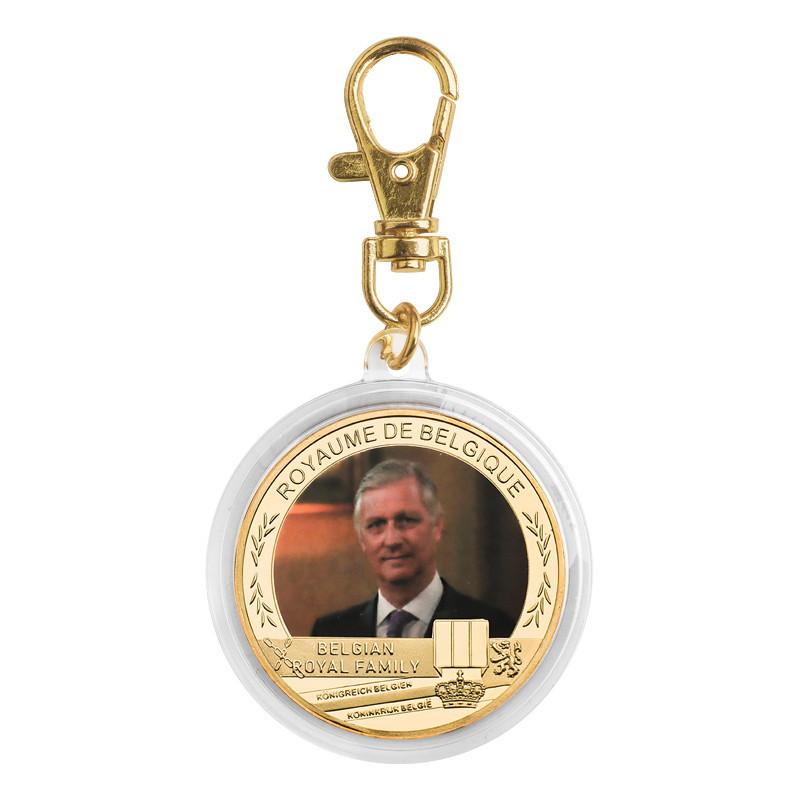 Medalie Comemorativă Regală Belgiană, Monede Comemorative, Set Cadou Artizanat Metalic, Insignă Metalică, Colecție, Include cutie cadou