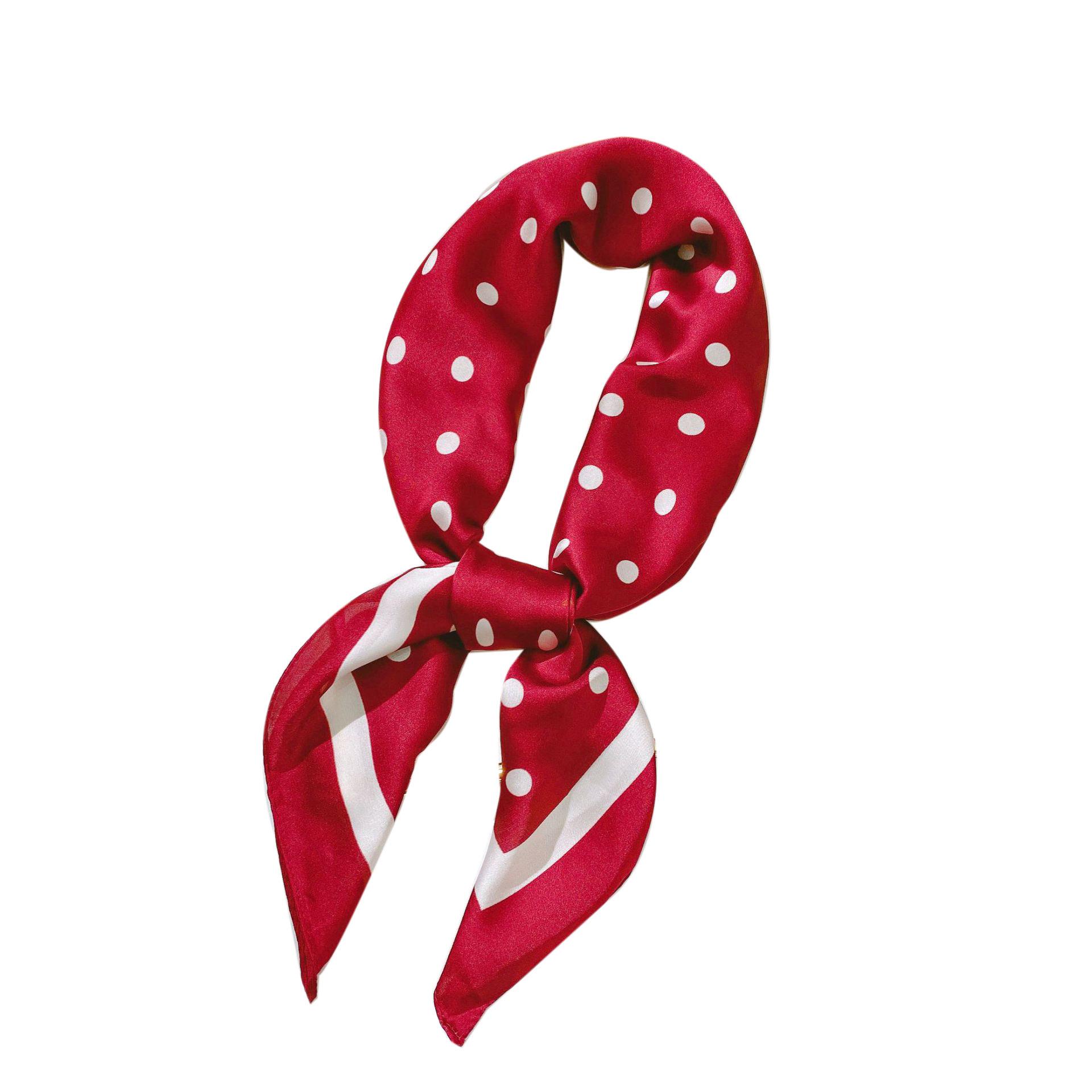 Полосатый шелковый шарф-повязка для волос 70*70CM . — фото 5