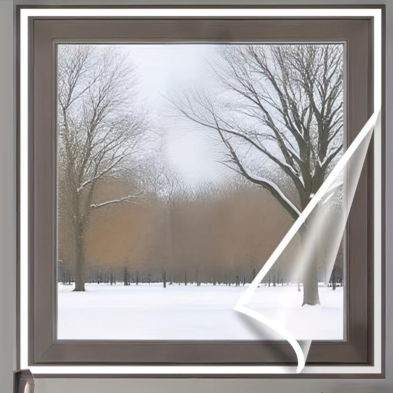 Home Easy-to-Install Windproof Thermal Film, Winter Sealing Window Draft Stopper Leak-Proof Curtain, High Transparency Thickened Plastic Sheet
