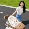 Cartoon E-bike Foldable Seat Cushion Water-proof Reflective Insulation Pad  Motorcycle Use
