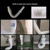 Under Sink Wash Basin Pipe Deodorization Retractable Flexible Plastic Drain Tube Kitchen Bathroom Draining Tub Plumbing