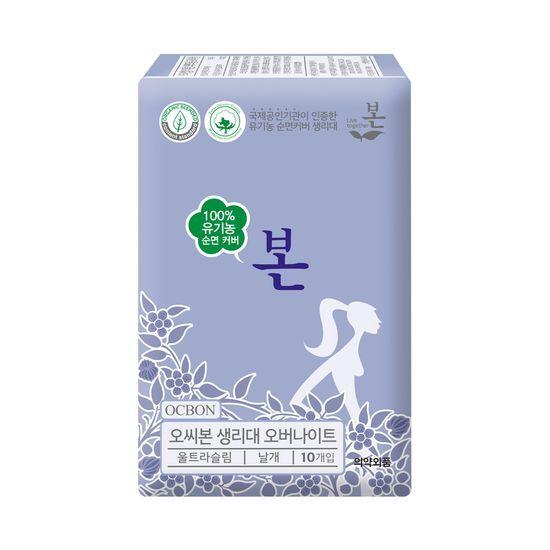 Organic Cotton Sanitary Pad Overnight 10p