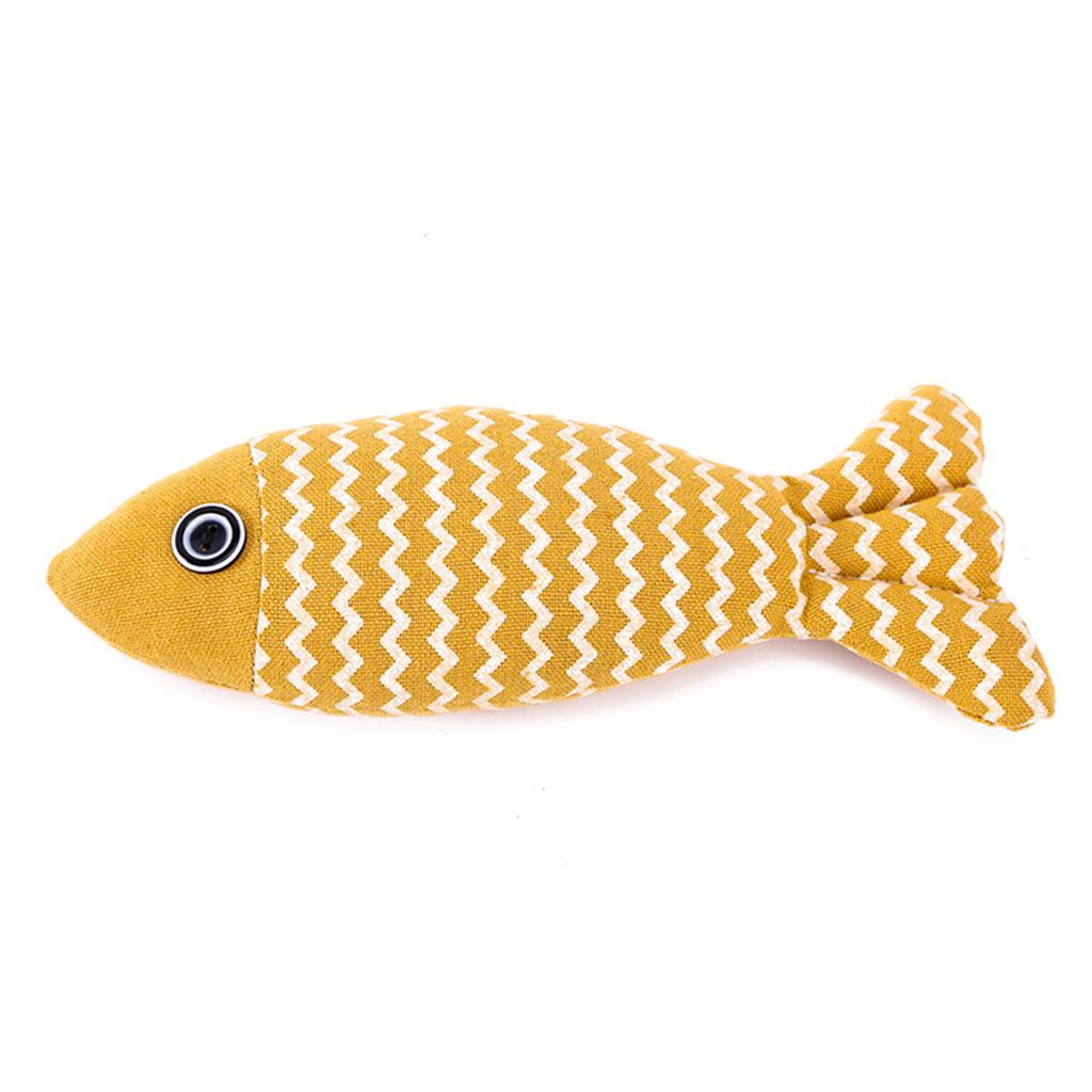 Burlap Fish Catnip Cat Toy Bite Resistant Attract Attention Multifunction Catnip Cat Toys for Cat