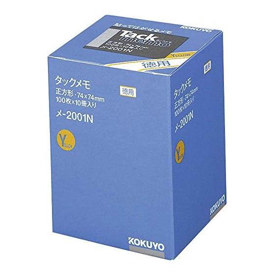 KOKUYO Sticky Notes Tack Memo 100 листов x 10 книг Желтый Me-2001N
