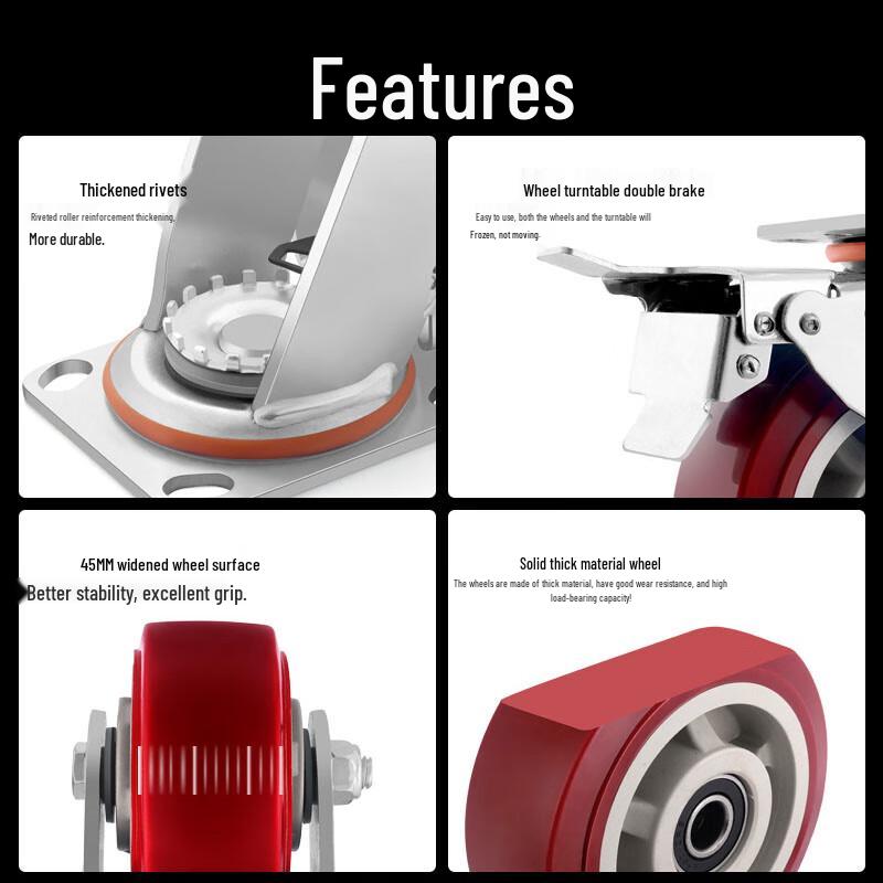 Xieyu Silent Polyurethane 3-Inch Caster Wheel