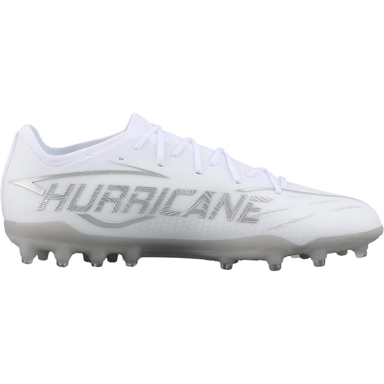 New LiNing MG Rubber Short Studs Artificial Ground Anti Slip Wear Resistant Soccer Shoes Men's White Silver YSFV025-4