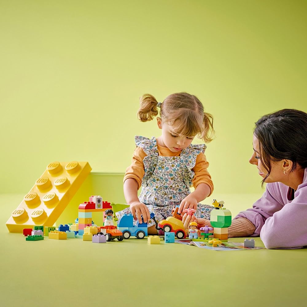 LEGO DUPLO Deluxe Container with Car and Truck Toy for Toddlers Ages 1-3 Building Blocks