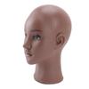 Female Bald Manikin Head Makeup Practice Washable PVC Mannequin Head Stand for Wig Making Hat Display