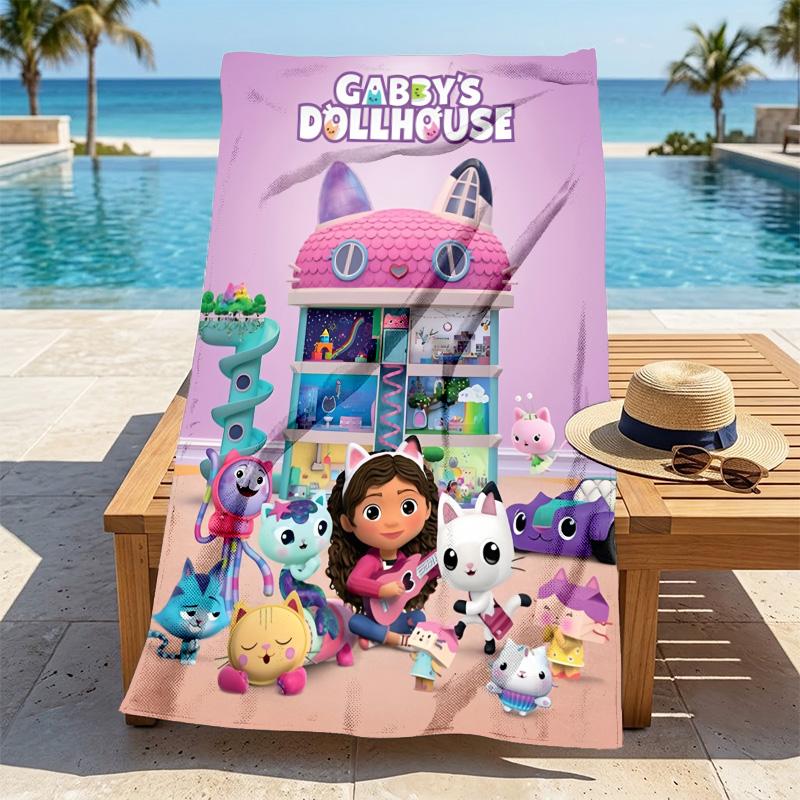 Dollhouse Fun Stylish Digital Printing Beach Towel Quick Drying Absorbent Blanket For Beach Pool Gym Travel Christmas Gift C9211900