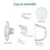 Tragbare elektrische Doppelmilchpumpe, geräuschlos, unsichtbar, freihändige Milchpumpe, 3 Modi, 16 Stufen