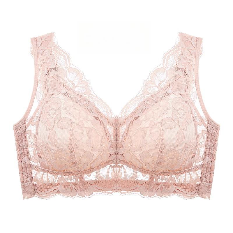 Krásné spodní prádlo na záda Dámská tenká prodyšná podprsenka bez kostic Plný košíček Velká velikost Tílko Podprsenka