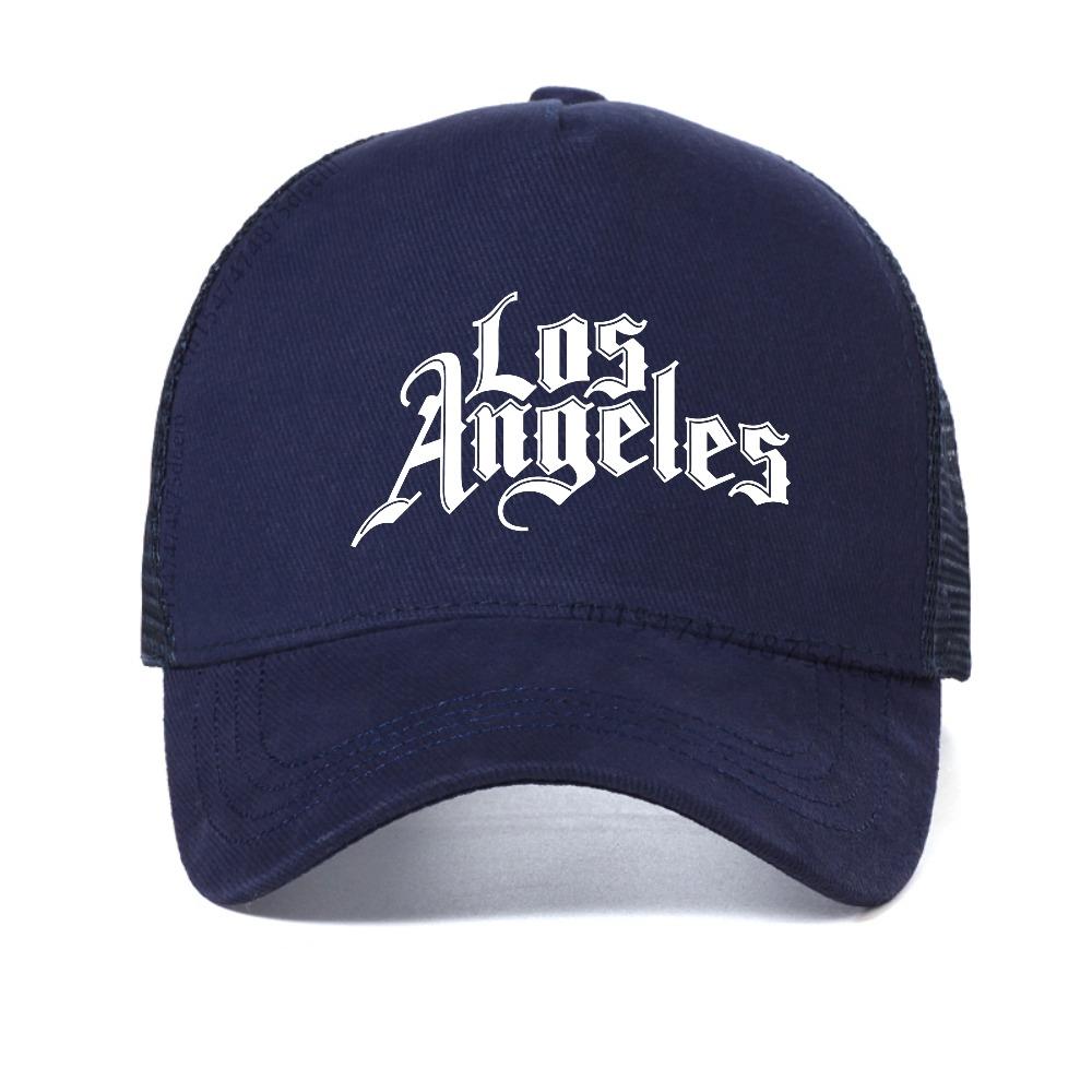 Los Angeles Letter Printed Baseball Cap Fashion Casual Breathable Men S Mesh Trucker Hat Summer Breathable Sun Snapback Hats Adjustable